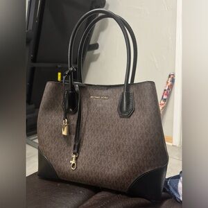 Michael Kors Black and Brown Satchel
